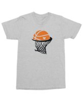 Koszulka z nadrukiem Miłość do koszykówki Prezent NBA Piłka Szara M