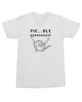 Koszulka z nadrukiem Pie..olę Konwenanse Kotem Śmieszna Humor Biała L