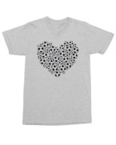 Koszulka z nadrukiem Piłka nożna w sercu Futbol Prezent Szara XL