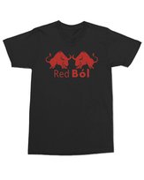 Koszulka z nadrukiem Red Ból z Bykiem Śmieszna Czarna XL