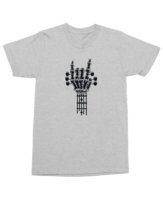 Koszulka z nadrukiem Rock ON! Dla Muzyka Metal Koncert Szara L