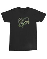 Koszulka z nadrukiem Wojskowe Serce Wojskowa Militaria Siła Czarna M