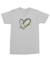 Koszulka z nadrukiem Wojskowe Serce Wojskowa Militaria Siła Szara L