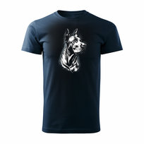 Koszulka z psem Dog Dogiem męska granatowa REGULAR-XL