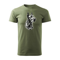 Koszulka z psem Dog Dogiem męska khaki REGULAR-L