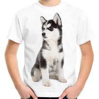 Koszulka z psem Husky Syberyjski dziecięca