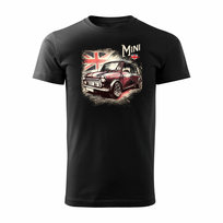 Koszulka Z Samochodem Mini Morris Mini Cooper Kolekcjonerska Męska Czarna Regular-Xl