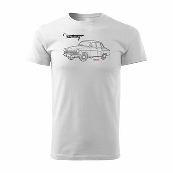 Koszulka z samochodem Wartburg legend oldtimer męska biały REGULAR - S - Topslang