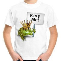 Koszulka z żabą kiss me dla chłopaka dziecięca