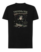 Koszulka Żaba Śmieszny Tekst Czarna XL