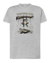 Koszulka Żaba Śmieszny Tekst Szara M