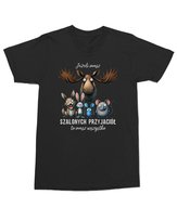 Koszulka ze zwierzakami Masz szalonych przyjaciół Czarna L