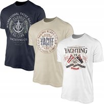 Koszulki Męskie na Wakacje nad Morze 3 x T-shirt Koszulka 3PAK Zestaw Freshtop