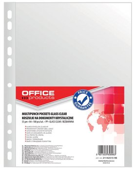 Koszulki na dokumenty, A4, krystaliczne, 100 sztuk - Office Products