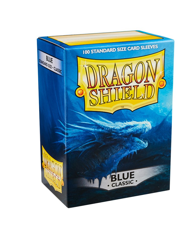 Koszulki PREMIUM na karty talię Pokemon MtG Magic Classic Dragon Shield Sleeves protektory Niebieskie (100 sztuk)