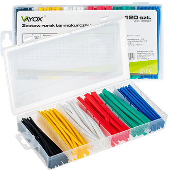 KOSZULKI TERMOKURCZLIWE RURKI KONEKTORY NAPRAW IZOLACJI ZESTAW 120szt VAYOX - VAYOX