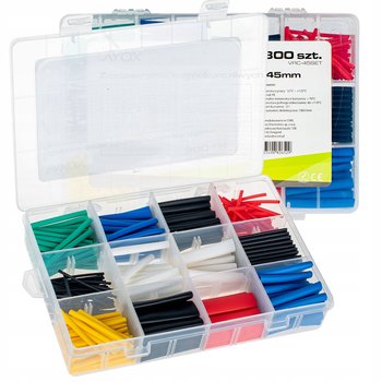 KOSZULKI TERMOKURCZLIWE RURKI KONEKTORY NAPRAW IZOLACJI ZESTAW 300szt VAYOX - VAYOX