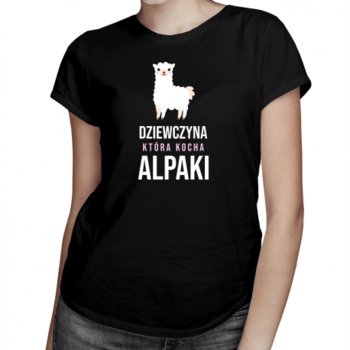 Koszulkowy, Koszulka damska, Dziewczyna, która kocha alpaki, rozmiar XXL - Koszulkowy