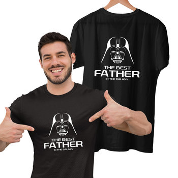 Koszulkowy, Koszulka prezent dla taty na Dzień Ojca, The best father in the galaxy, rozmiar S - Koszulkowy