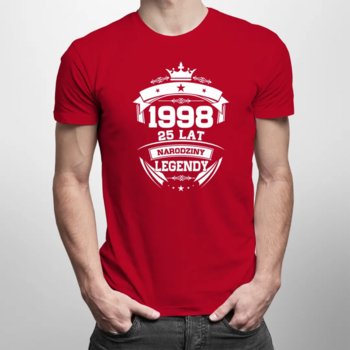 Koszulkowy, Męska Koszulka Na Prezent, 1998 Narodziny Legendy 25 Lat, kolor czerwony, rozmiar XL - Koszulkowy