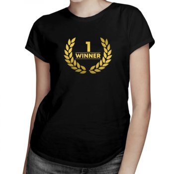 Koszulkowy, Winner - damska koszulka z nadrukiem na prezent, rozmiar M - Koszulkowy