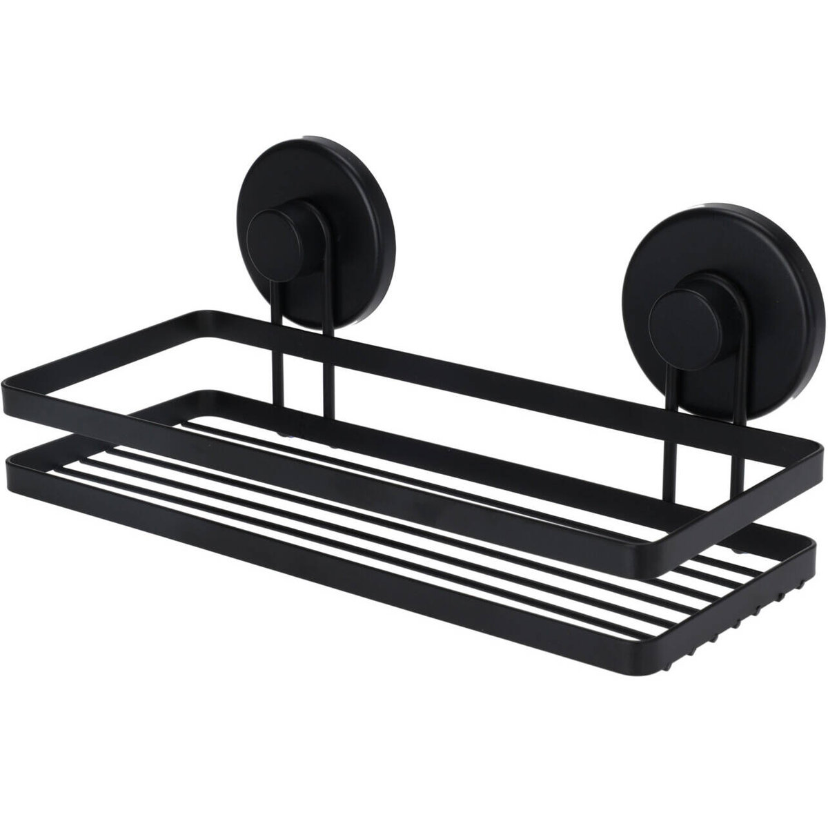 Koszyk łazienkowy na przyssawki czarny, 25 x 10 x 8,7 cm - Bathroom ...