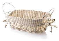 Koszyk metalowy dekoracyjny beżowy WILL