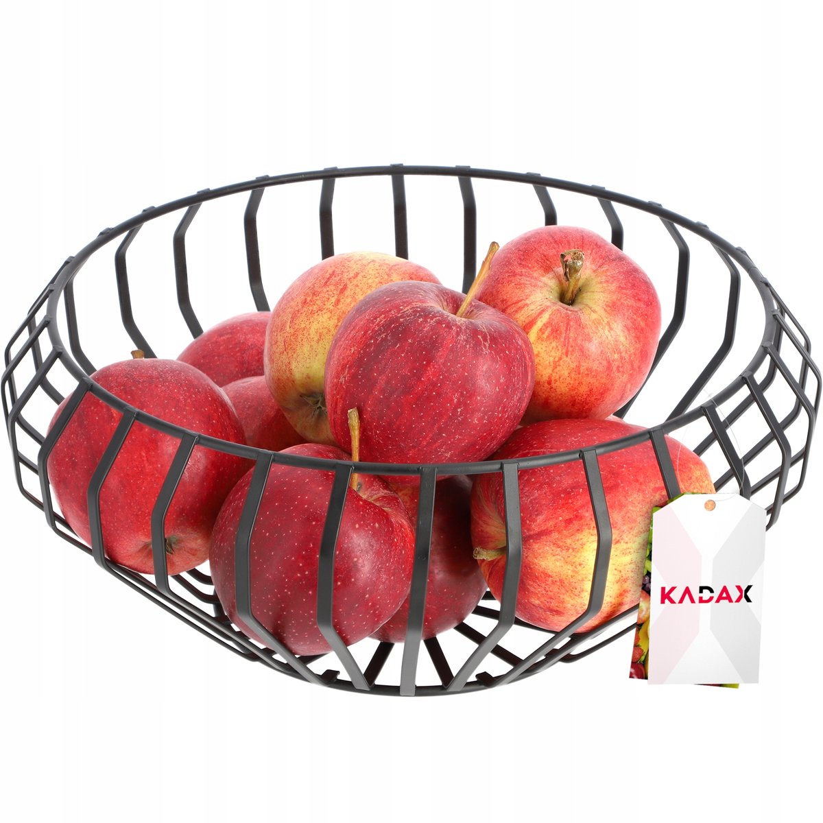 Zdjęcia - Pojemnik na żywność Kadax Koszyk Metalowy Na Owoce Warzywa Czarny Metalowy 