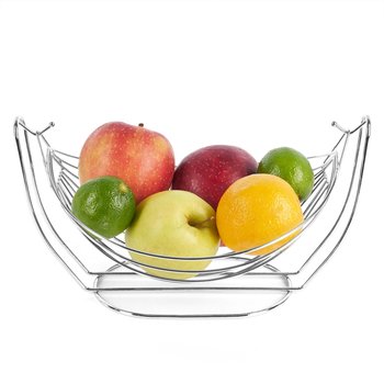 Koszyk na owoce TADAR, srebrny, 16,5x22x30 cm - Tadar