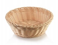 Koszyk Okrągły Na Pieczywo Polirattan Beżowy 20 Cm
