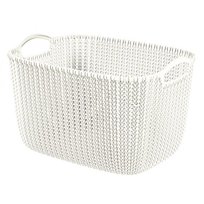 Koszyk prostokątny Knit L 40 x 30 cm kremowy CURVER