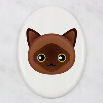 Kot burmski Płytka ceramiczna nagrobkowa Pamiątka - Art-Dog