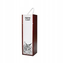Kot Maine Coon Pudełko na wino z grafiką zdjęciem