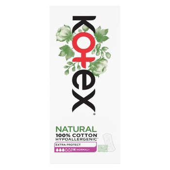 Kotex Natural Normal+ wkładki, 18szt. - Kotex