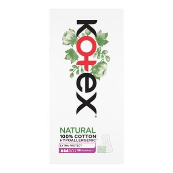 Kotex, Natural Normal+, Wkładki higieniczne, 36 szt. - Kotex