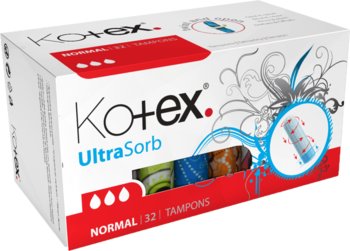 Kotex, Tampony Ultra Sorb Normal, 32 szt. - Kotex
