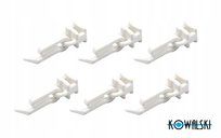Kowalski Ślizg z agrafką do szyny alu. białe 10szt