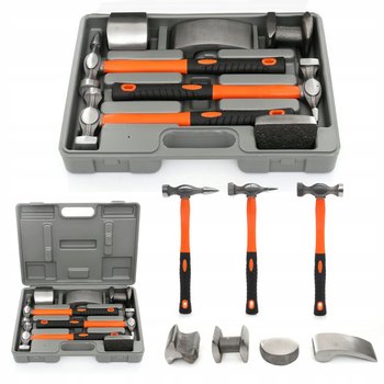 Kraft&Dele Zestaw Blacharski 3 Młotki Wygładzające 4 Kowadełka 7 El Kd319 - Geko