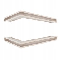 Grille D'angle LUFT 600x400x90 Mm – Blanc, 2 Pièces En Acier Kratki