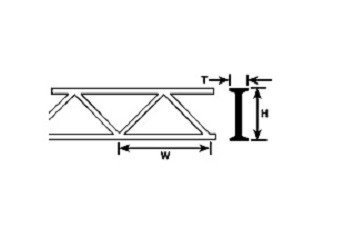 Kratownica, 15,9 x 6,4 x 300 mm - Plastruct