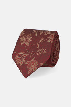 Krawat Bordowy Wzór Roślinny - Inna marka