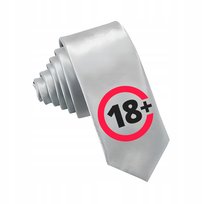 KRAWAT SREBRNY MĘSKI NA PREZENT URODZINY 18-STE ŚMIESZNE ZABAWNE WZORY