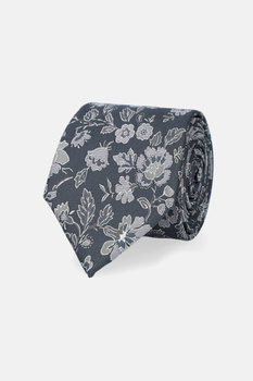 Krawat Szary w Kwiaty - Inna marka
