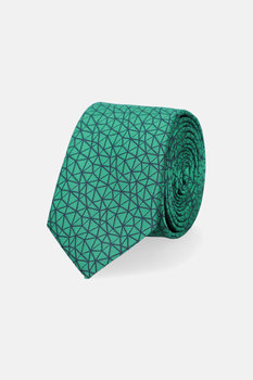 Krawat Zielony Wzór Geometryczny - Inna marka