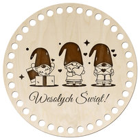 Krążek Drewniany 20 cm Baza do Szydełkowania Koszyczek Mojżesza DIY Okragły