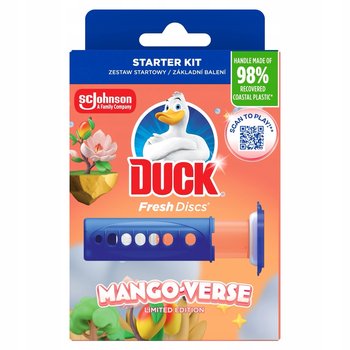 KRĄŻKI ŻELOWE DO TOALETY DUCK FRESH DISCS MANGO ZESTAW STARTOWY 36ML 6 TYG. - Duck