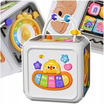 KREATYWNA KOSTKA AKTYWNOŚCI ROZWOJOWA EDUKACYJNA GRA ZĘBATKI 6W1 INTERAKTYW