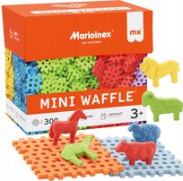 Kreatywne Klocki Marioinex Wafle Mini, 308 el, w tym 2 podstawy, 6 zwierząt
