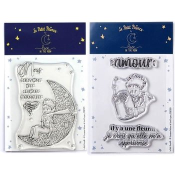 Kreatywne znaczki - Mały Książę - Księżyc i Kwiat - Zestaw 3 sztuk - Przezroczyste - Inna producent