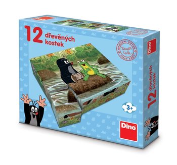 Krecik i Przyjaciele Drewniane klocki obrazkowe puzzle z Krecikiem 12 klocków dla dzieci 3+ - Inna marka
